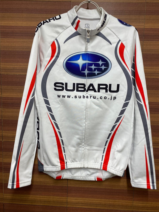 IJ787 パールイズミ PEARL iZUMi 長袖 サイクルジャケット 白 M 裏起毛 SUBARU