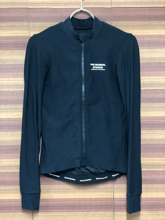 IO989 パスノーマルスタジオ PAS NORMAL STUDIOS 長袖 サイクルジャージ S 黒 ※背中擦れあり
