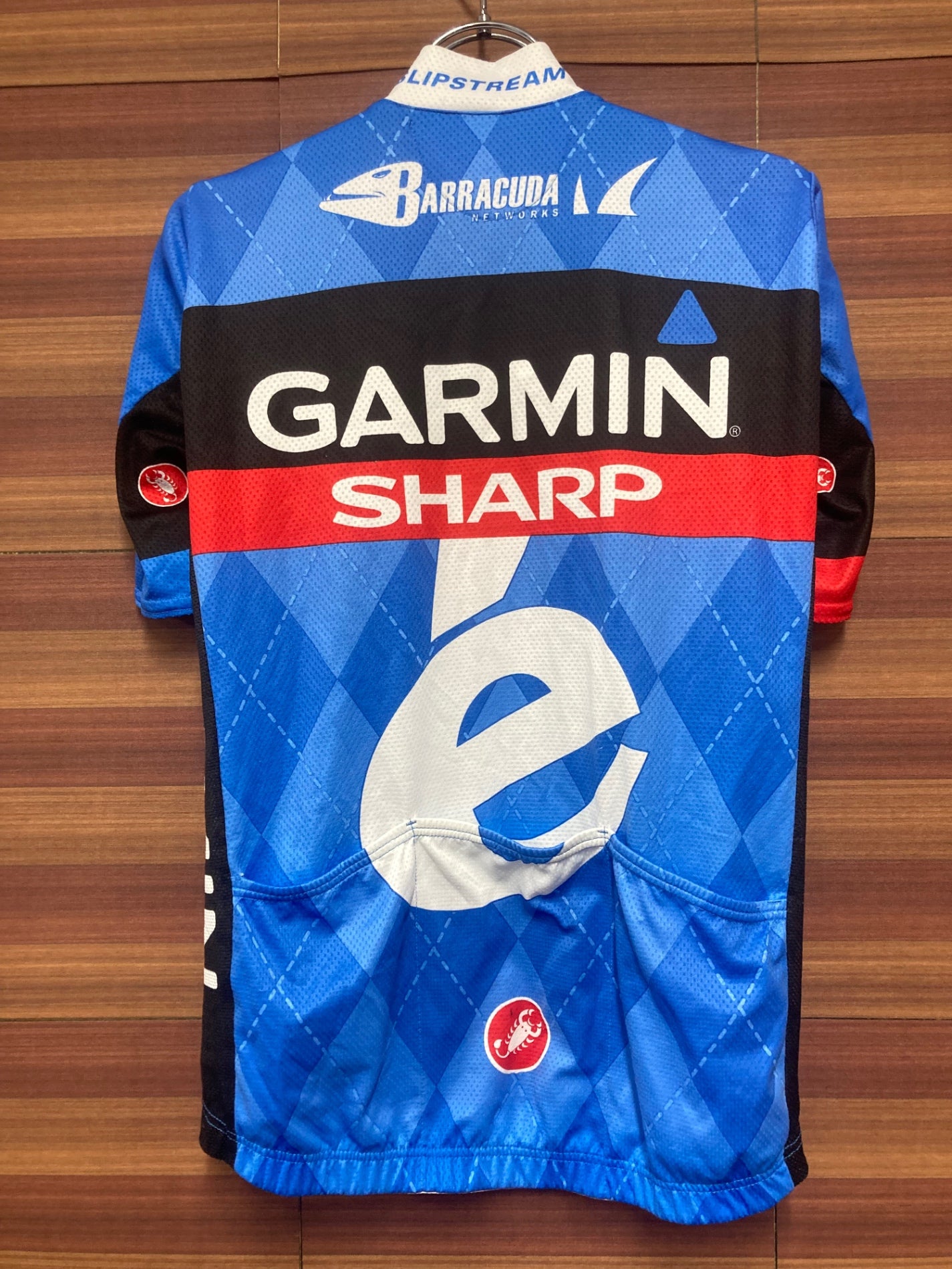 IN740 カステリ CASTELLI ロッソコルサ ROSSO CORSA 半袖 サイクルジャージ 青 M ガーミン・シャープ