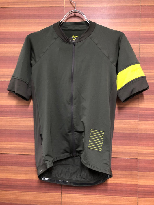 HZ604 ラファ Rapha PRO TEAM JERSEY 半袖 サイクルジャージ グレー カーキ 黄 S