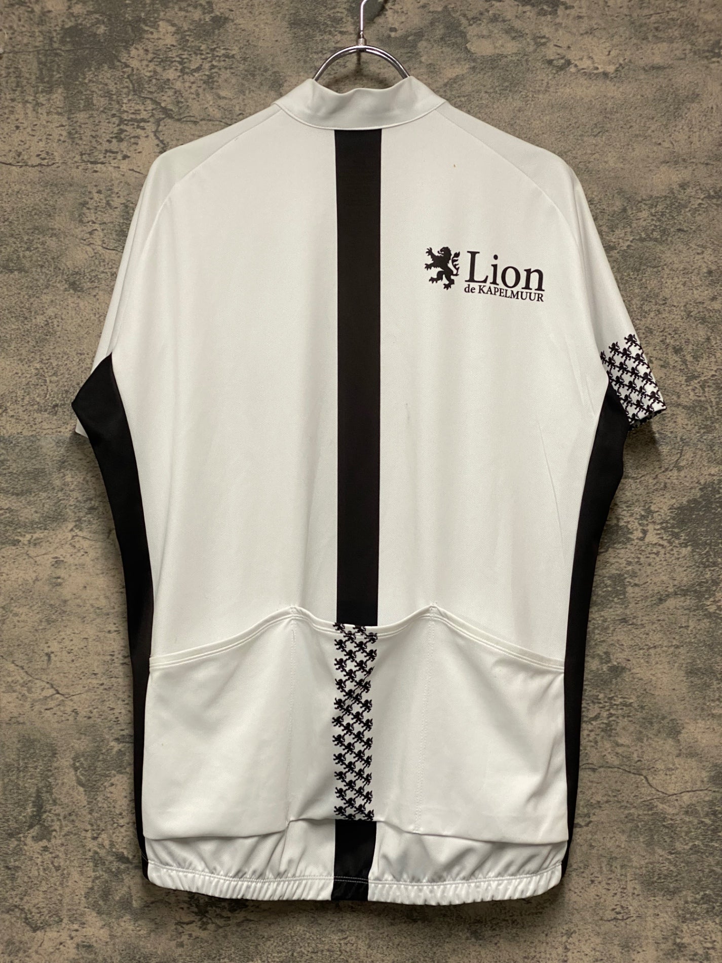 IZ096 リオンドカペルミュール Lion de KAPELMUUR 半袖 サイクルジャージ 白 WL