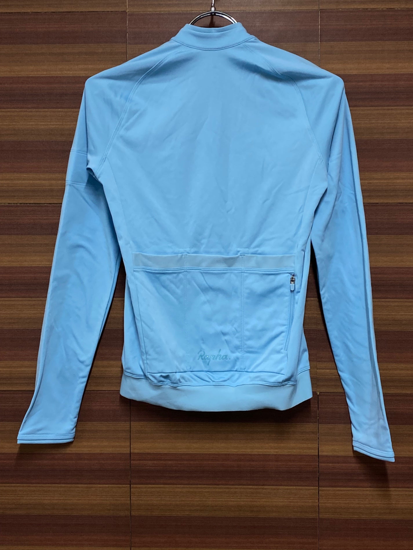 IJ200 ラファ Rapha WOMEN'S LONG SLEEVE CORE JERSEY 長袖 サイクルジャージ 水色 XXS 裏起毛