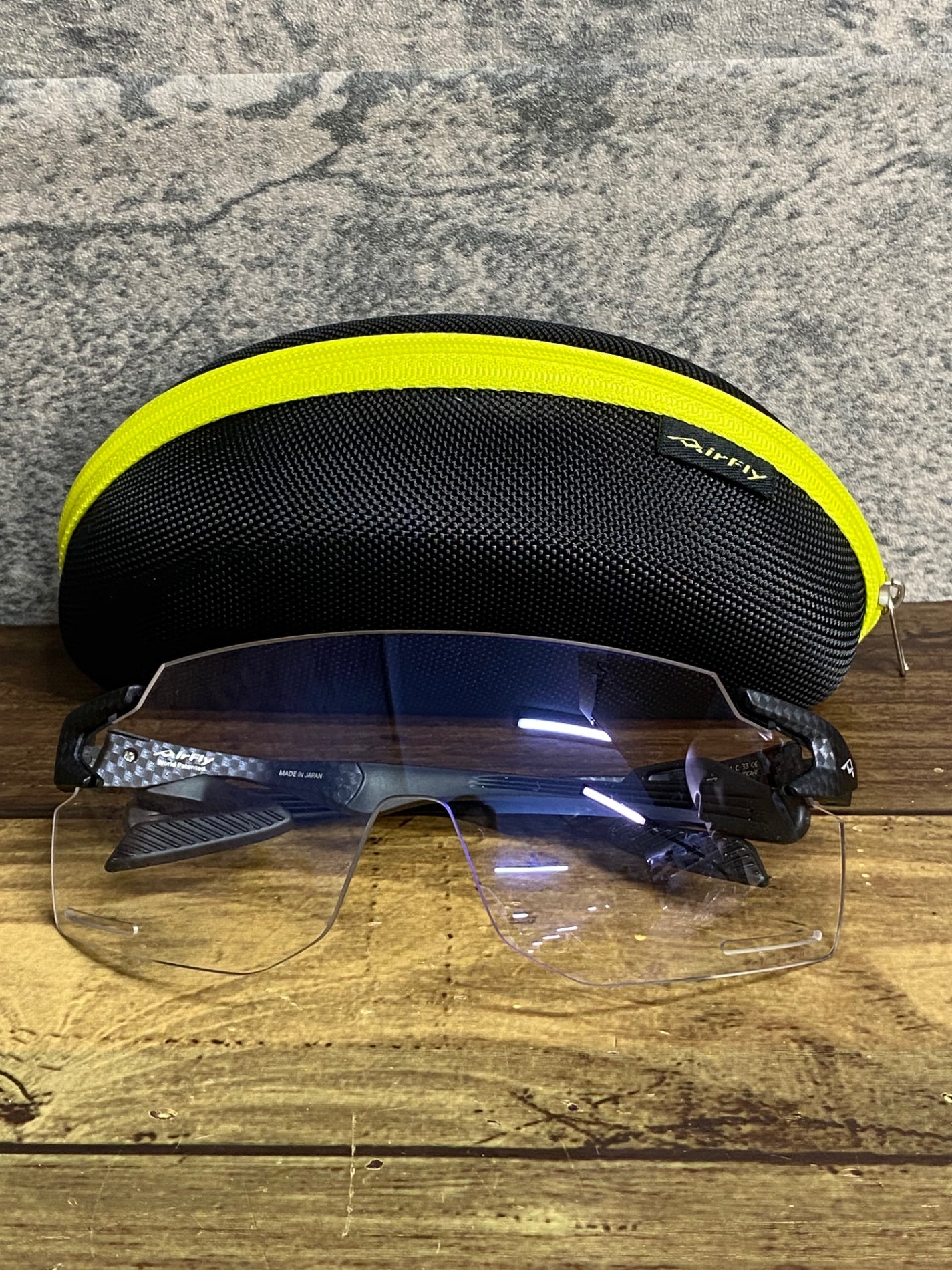 JD099 エアフライ AirFly AF-301 サングラス アイウェア 黒 クリアレンズ