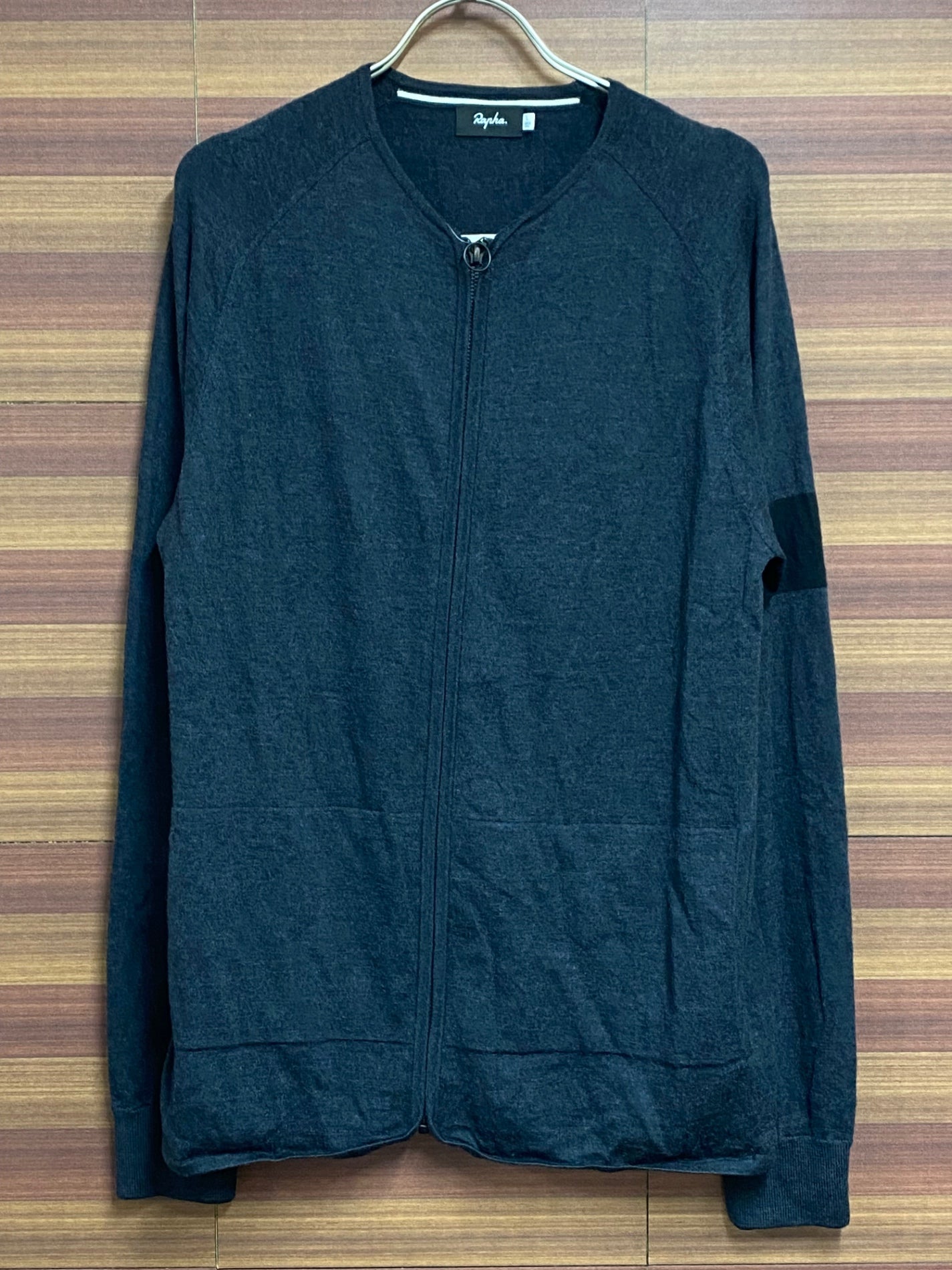 HV009 ラファ Rapha MERINO ZIP THROUGH 長袖 ニット 黒 L