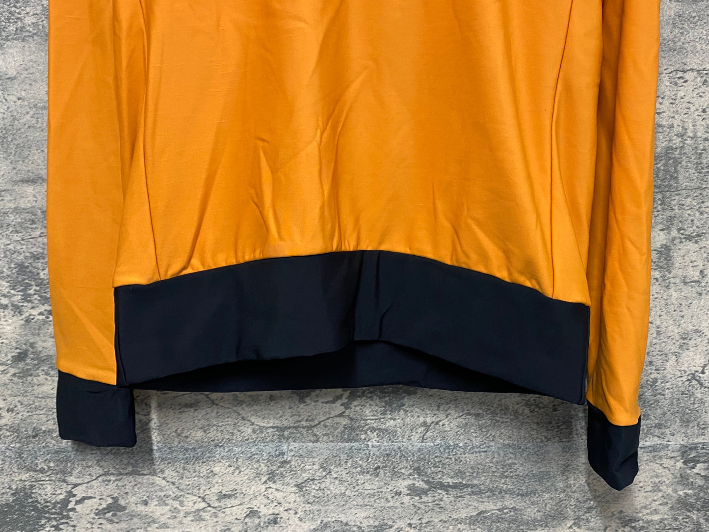 IZ145 カフェドシクリステ Cafe du Cycliste Penelope Gravel Cycling Jersey 長袖 サイクルジャージ オレンジ 紺 S 裏起毛