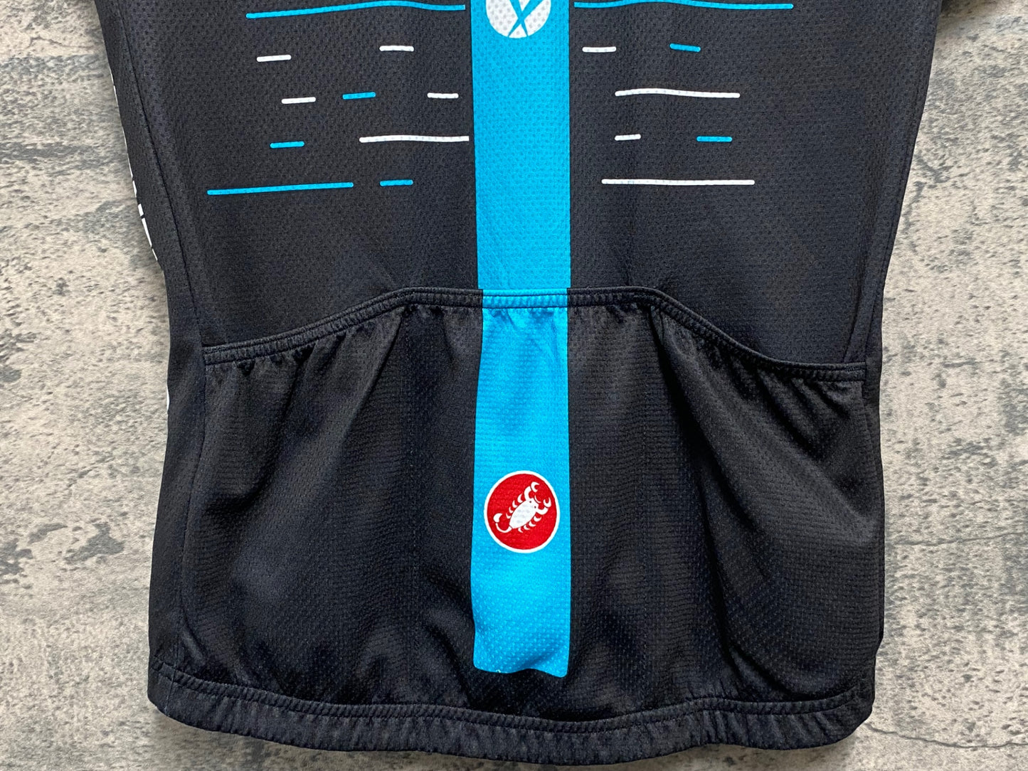 JC803 カステリ CASTELLI 半袖 サイクルジャージ 黒 S TEAM sky