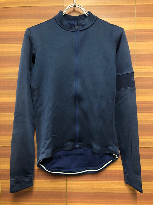 IM454 ラファ Rapha LONG SLEEVE CLASSIC JERSEY 長袖 サイクルジャージ 紺 S ※日焼け