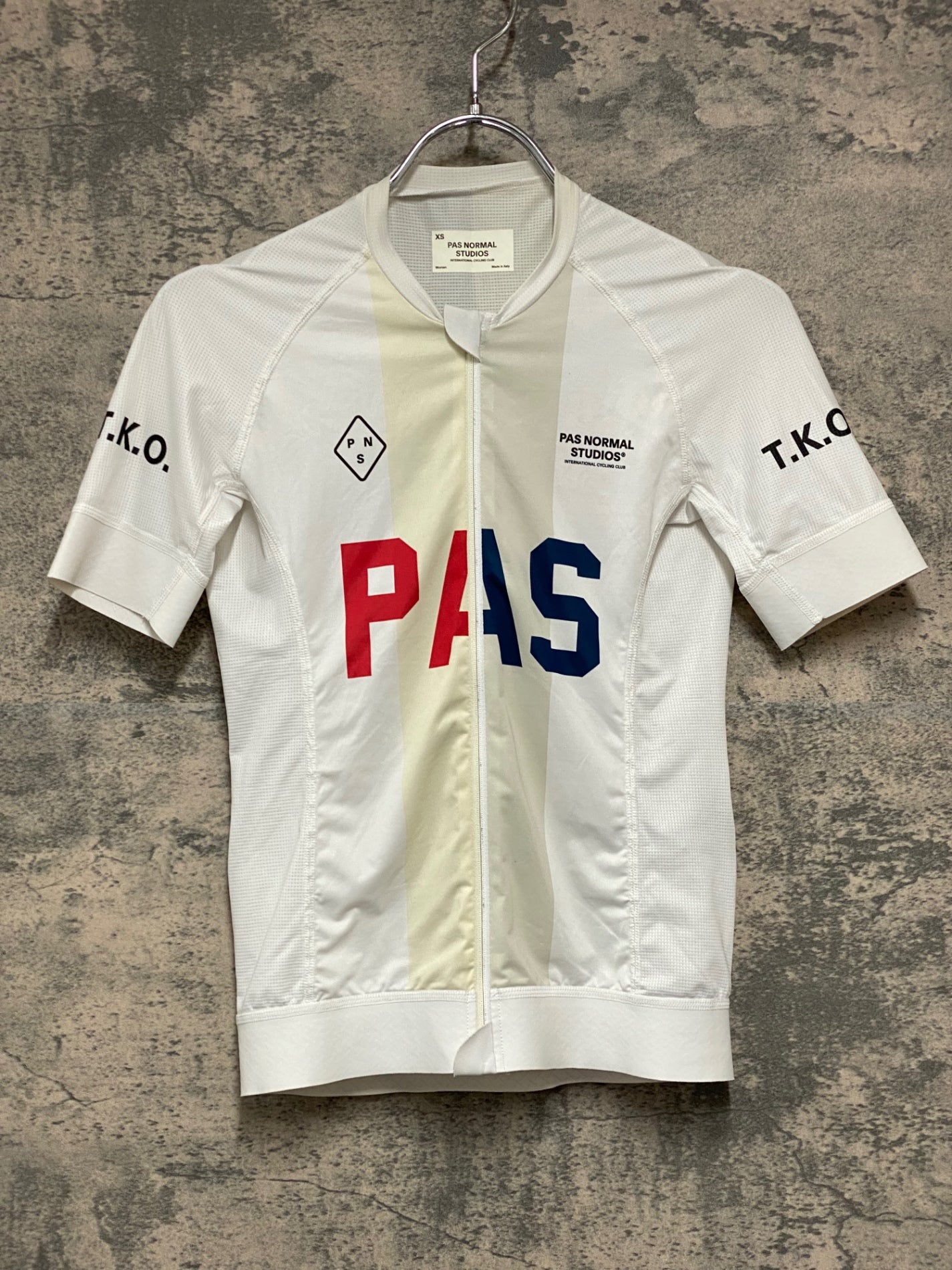 JD917 パスノーマルスタジオ PAS NORMAL STUDIOS T.K.O. 半袖 サイクルジャージ 白 レディース XS