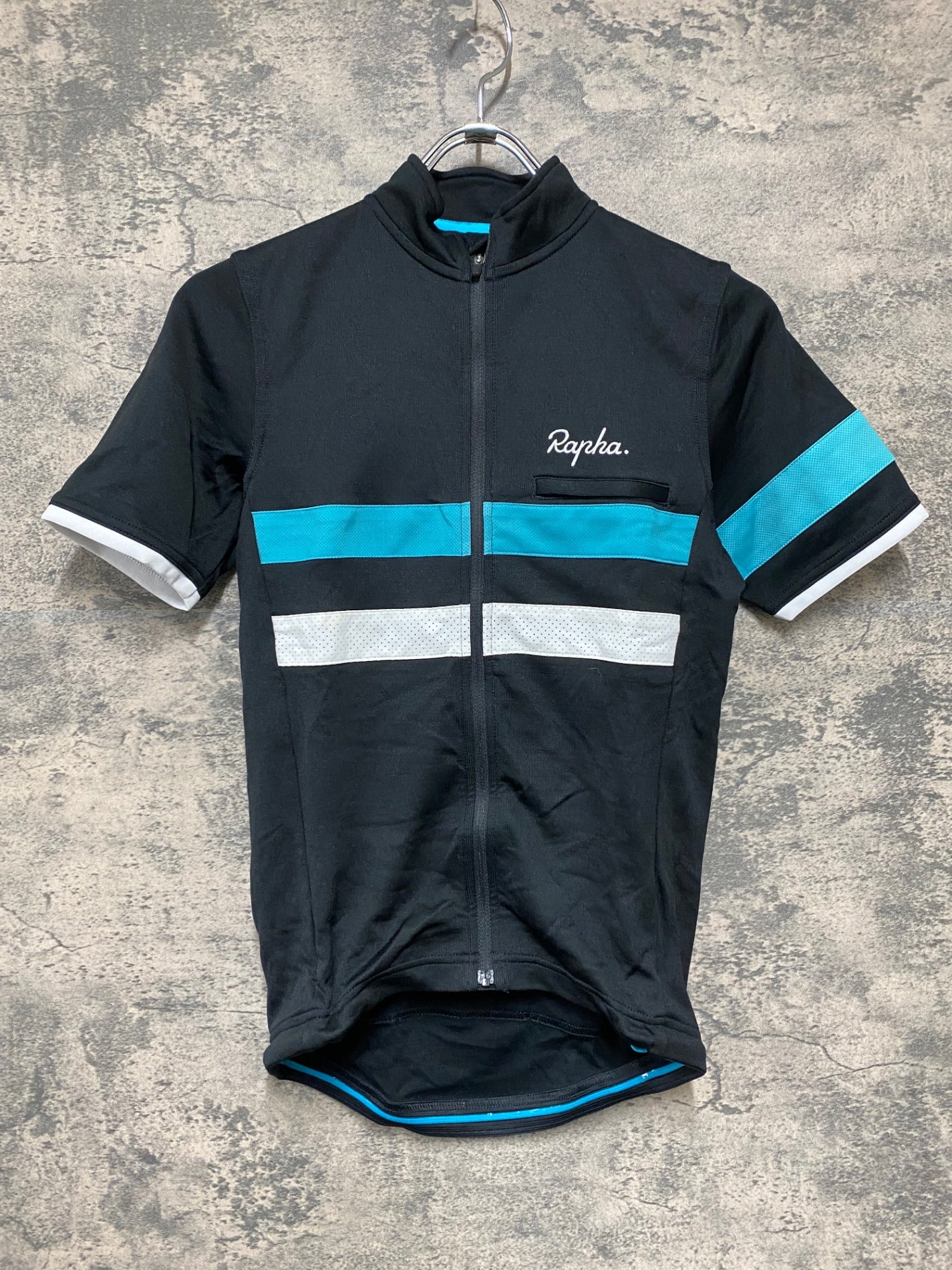 IT317 ラファ Rapha MEN'S SS TRAINING BREVET JERSEY 半袖 サイクルジャージ 黒 XS TEAM sky