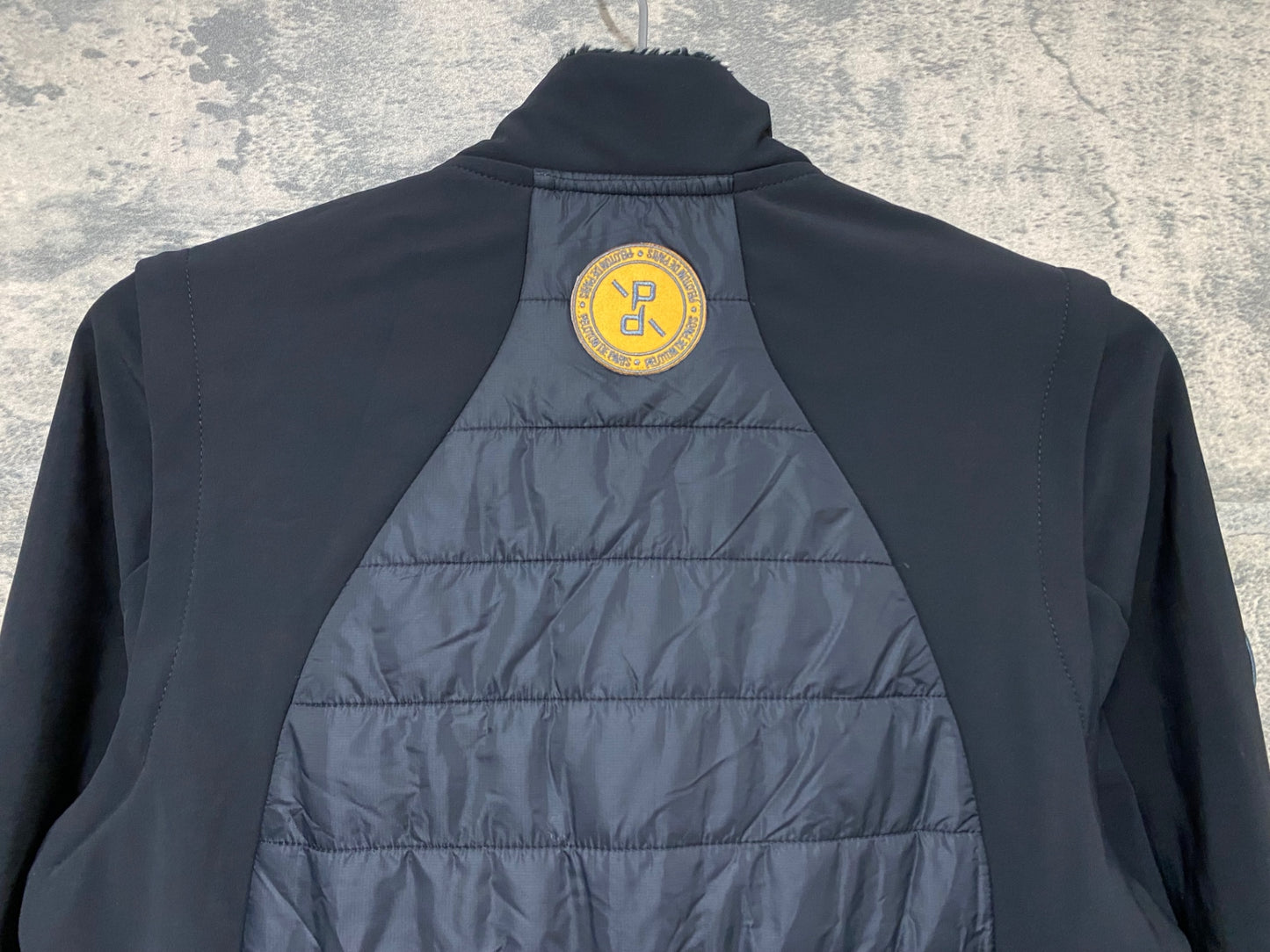 JB506 プロトンドパリ PELOTON DE PARIS Atlas Puffy Jcket ＆ gilet サイクルベスト ジレ 黒 S 裏起毛