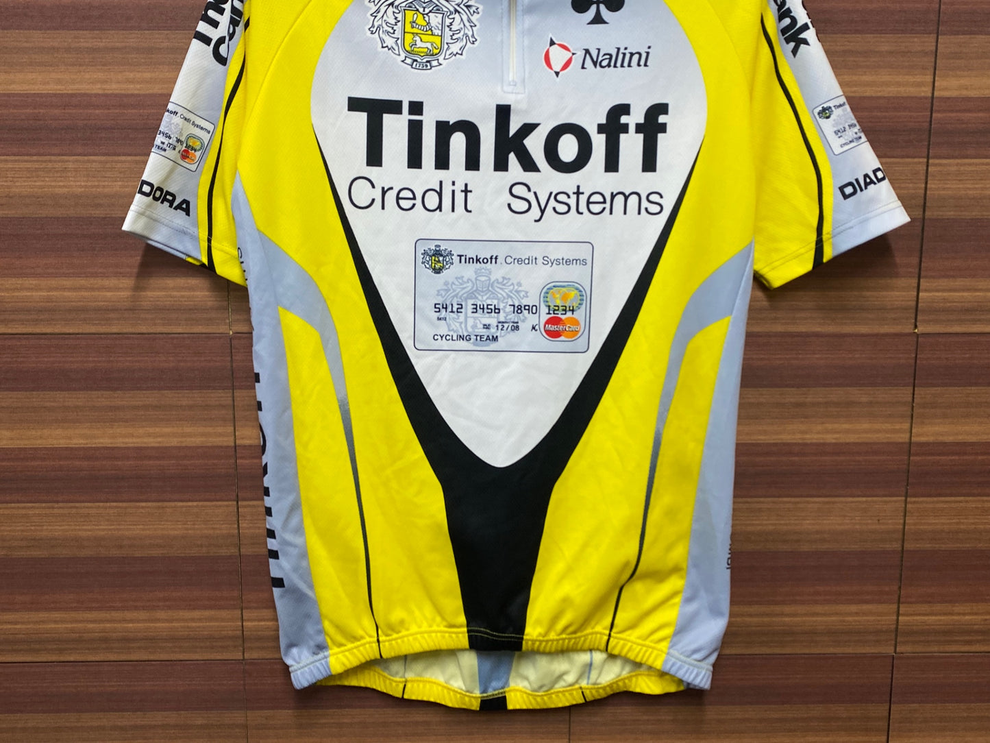 HV139 ナリーニ NALINI 半袖サイクルジャージ 4 黄 Tinkoff ※ほつれ