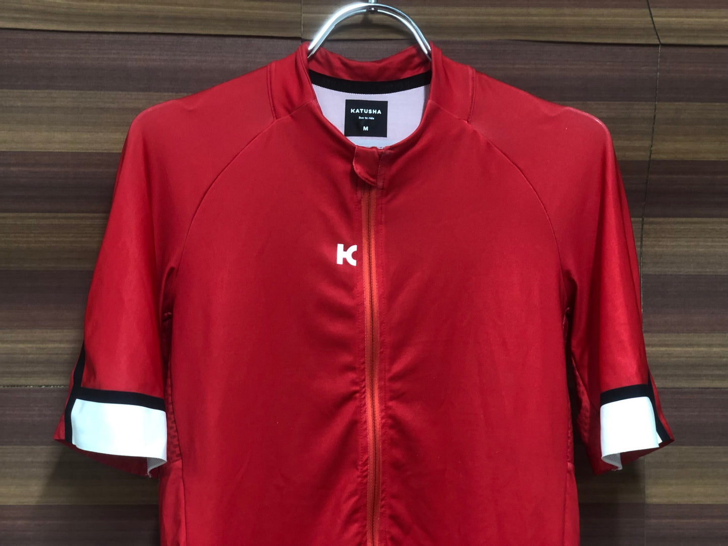 IN882 カチューシャ KATUSHA 半袖 サイクルジャージ 赤 M