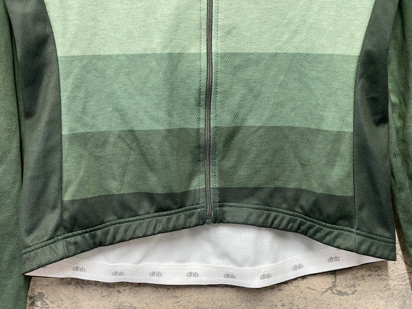 JA539 dhb 長袖 サイクルジャージ 緑 S 裏起毛