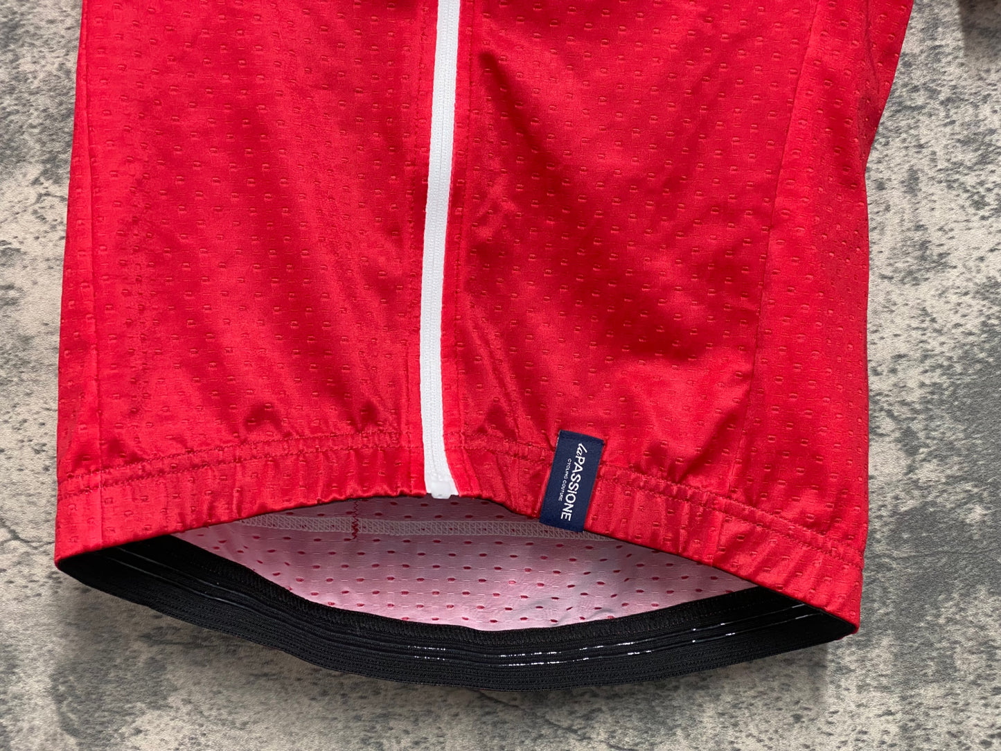 JB577 ラパッション la PASSIONE 半袖 サイクルジャージ 赤 XS