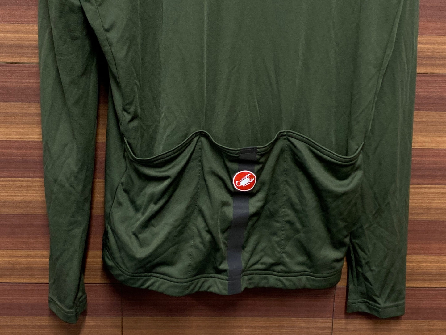 IT576 カステリ castelli 長袖サイクルジャージ カーキ 夏用 XL