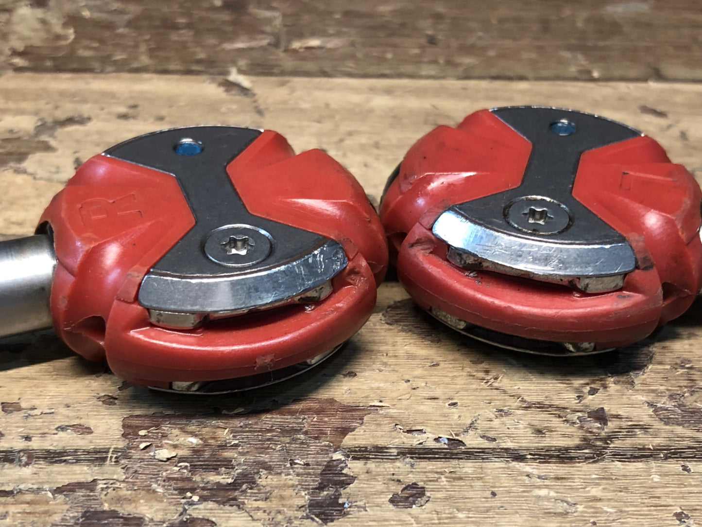 IF175 スピードプレイ SPEEDPLAY ゼロ ZERO ビンディングペダル ステンレスシャフト 赤 回転OK