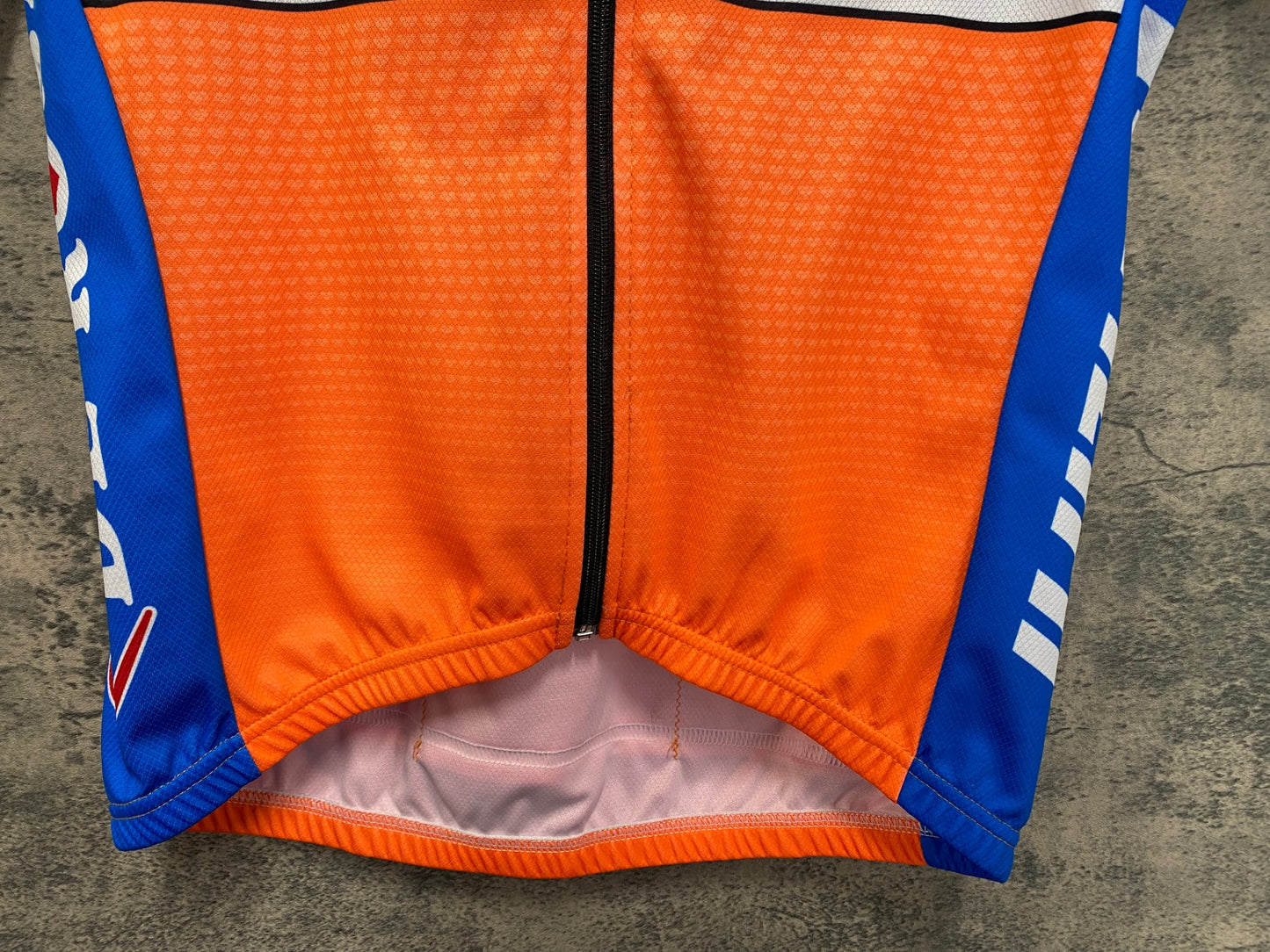 IW569 サンティーニ Santini デローザ DE ROSA 半袖 サイクルジャージ 黒オレンジ S ※擦れ有