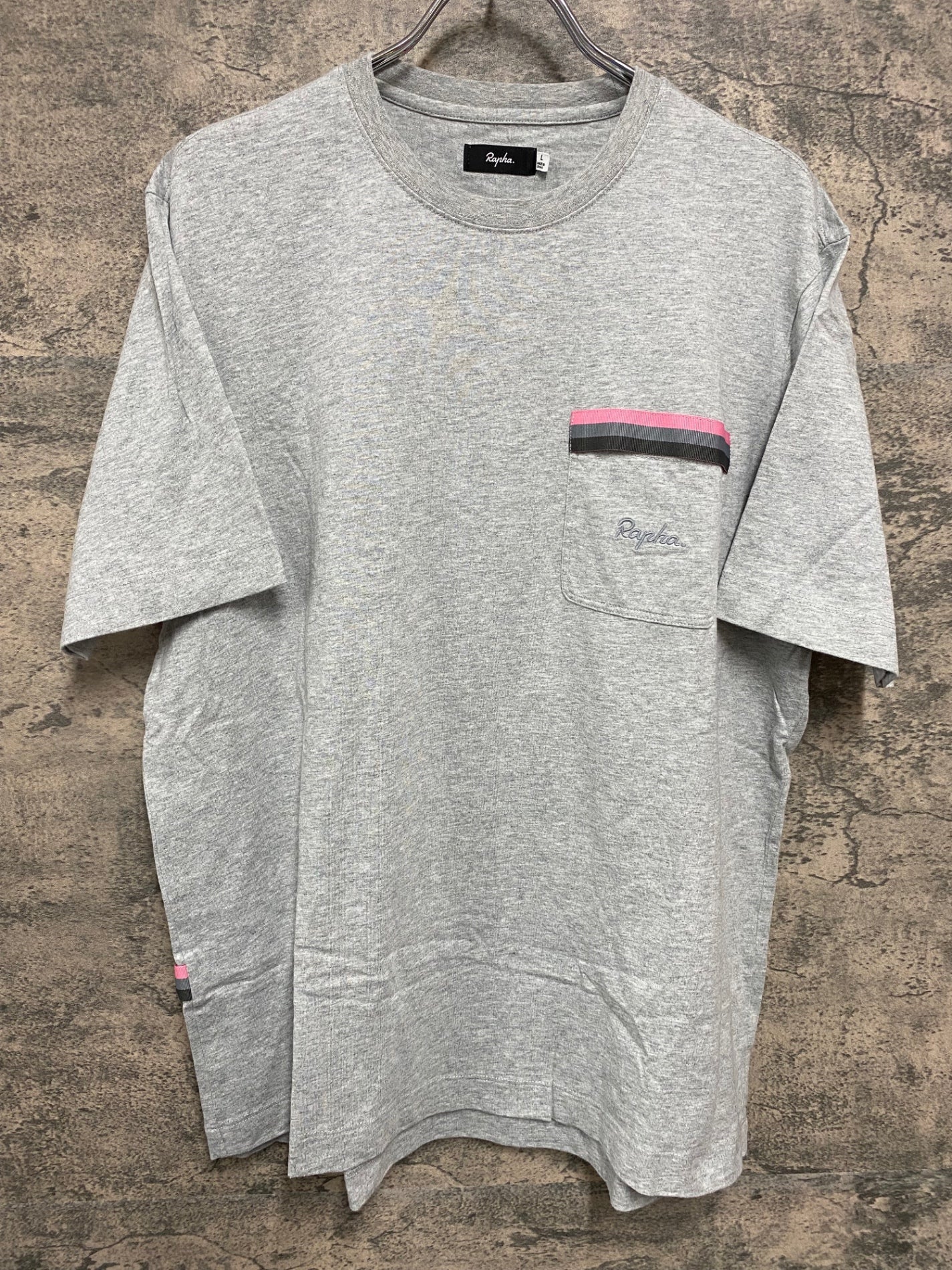 JB105 ラファ Rapha LOGO POCKET T-SHIRT 半袖 Tシャツ グレー L