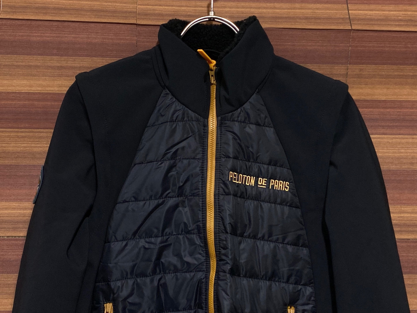 IQ746 プロトンドパリ PELOTON DE PARIS Atlas Puffy Jacket Gilet 2in1 Jacket 長袖 サイクルジャケット ジレ 黒 S ダウン 裏起毛