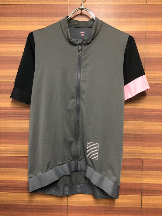 IE678 ラファ Rapha PRO TEAM TRAINING JERSEY 半袖 サイクルジャージ グレー L