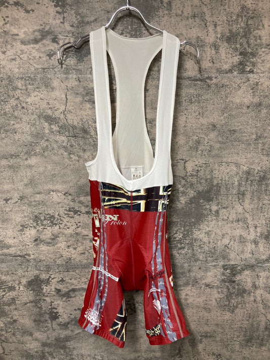 IY630 パンダーニ Pandani ビブショーツ 白 赤 L