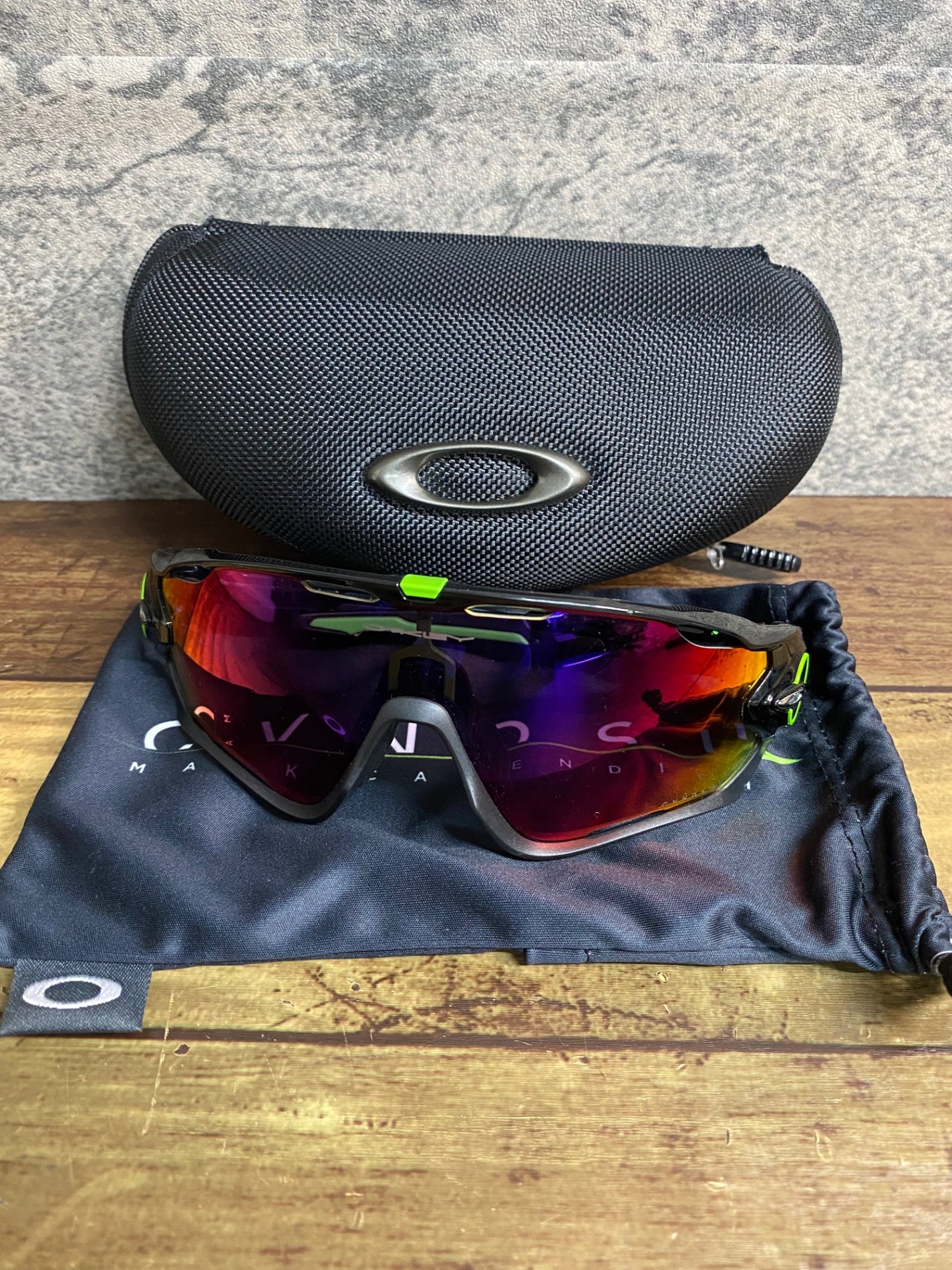 JD032 オークリー OAKLEY ジョウブレイカー JAWBREAKER サングラス アイウェア 黒 緑 Cavendish