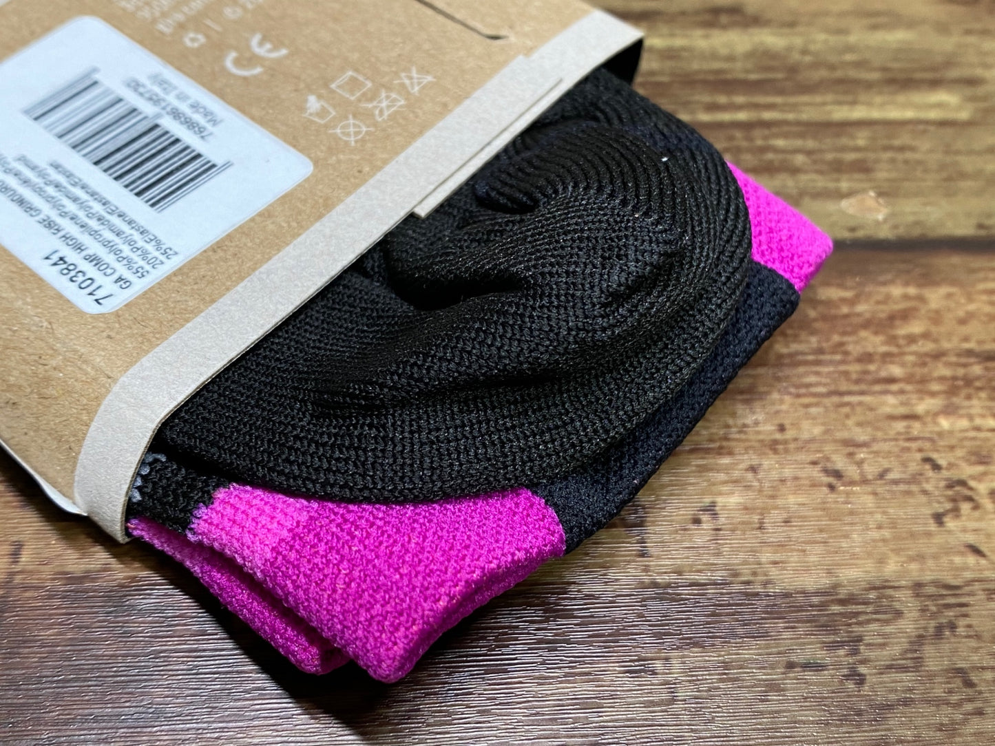 IO703 ジロ GIRO COMP RACER ソックス 黒 紫 L