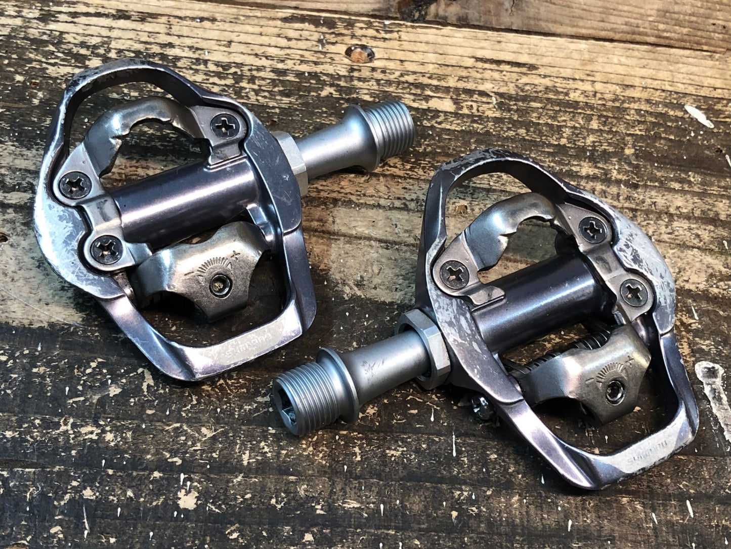 IO222 シマノ SHIMANO PD-A600 ビンディングペダル 削れ大