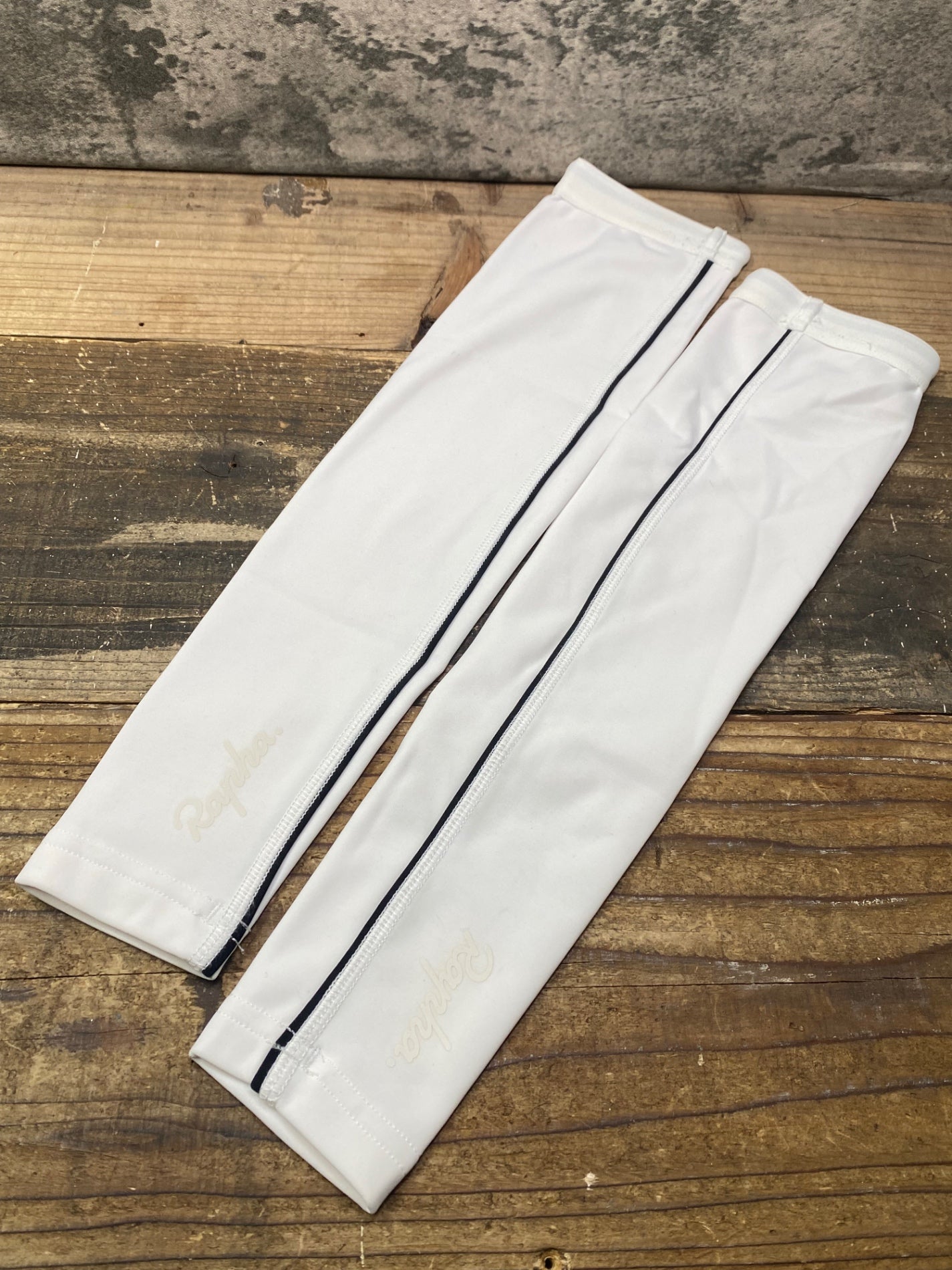 IR222 ラファ Rapha アームカバー 白 S 裏起毛