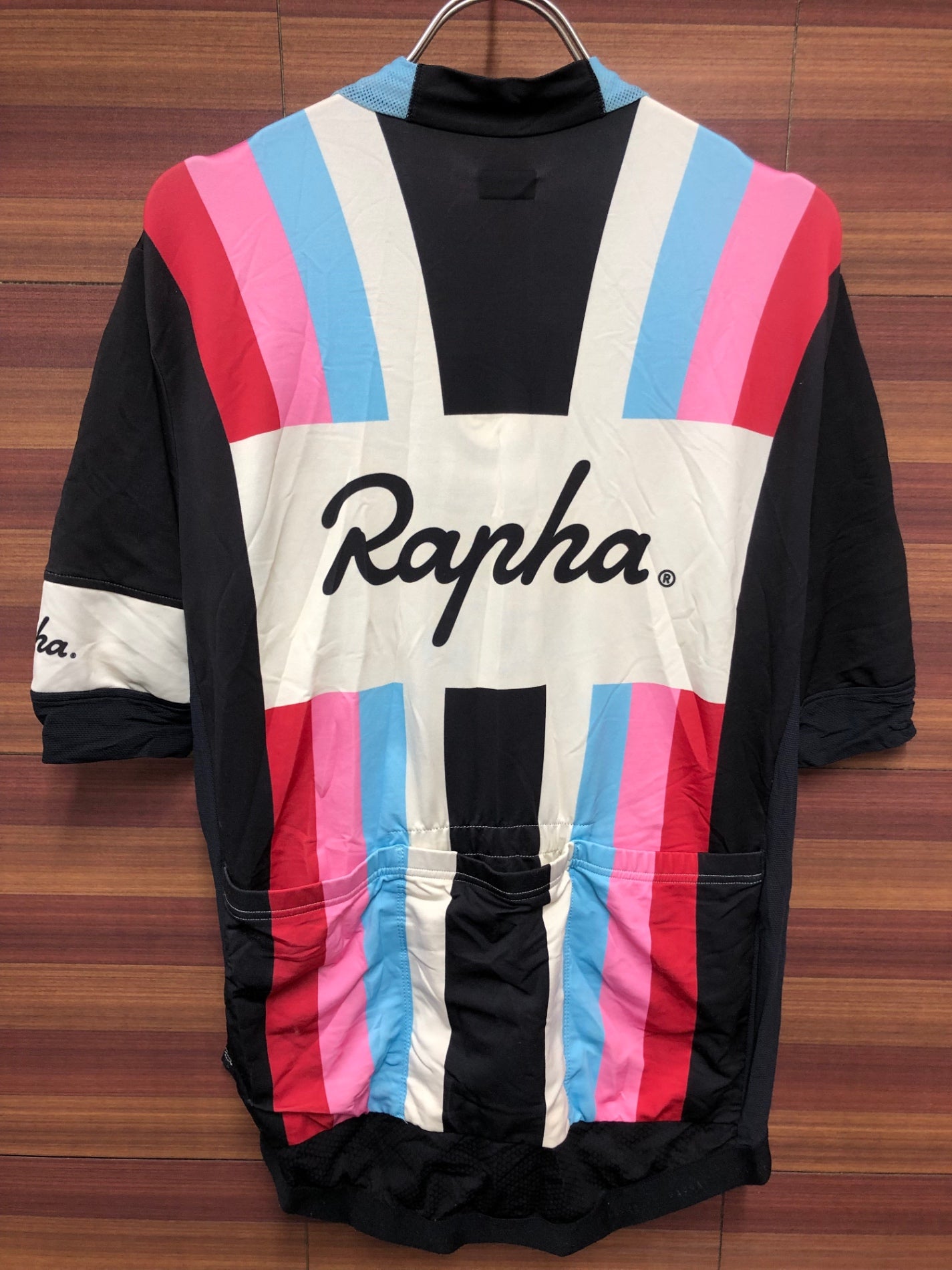 IM221 ラファ Rapha PRO TEAM JERSEY 半袖 サイクルジャージ 白 黒 総柄 M
