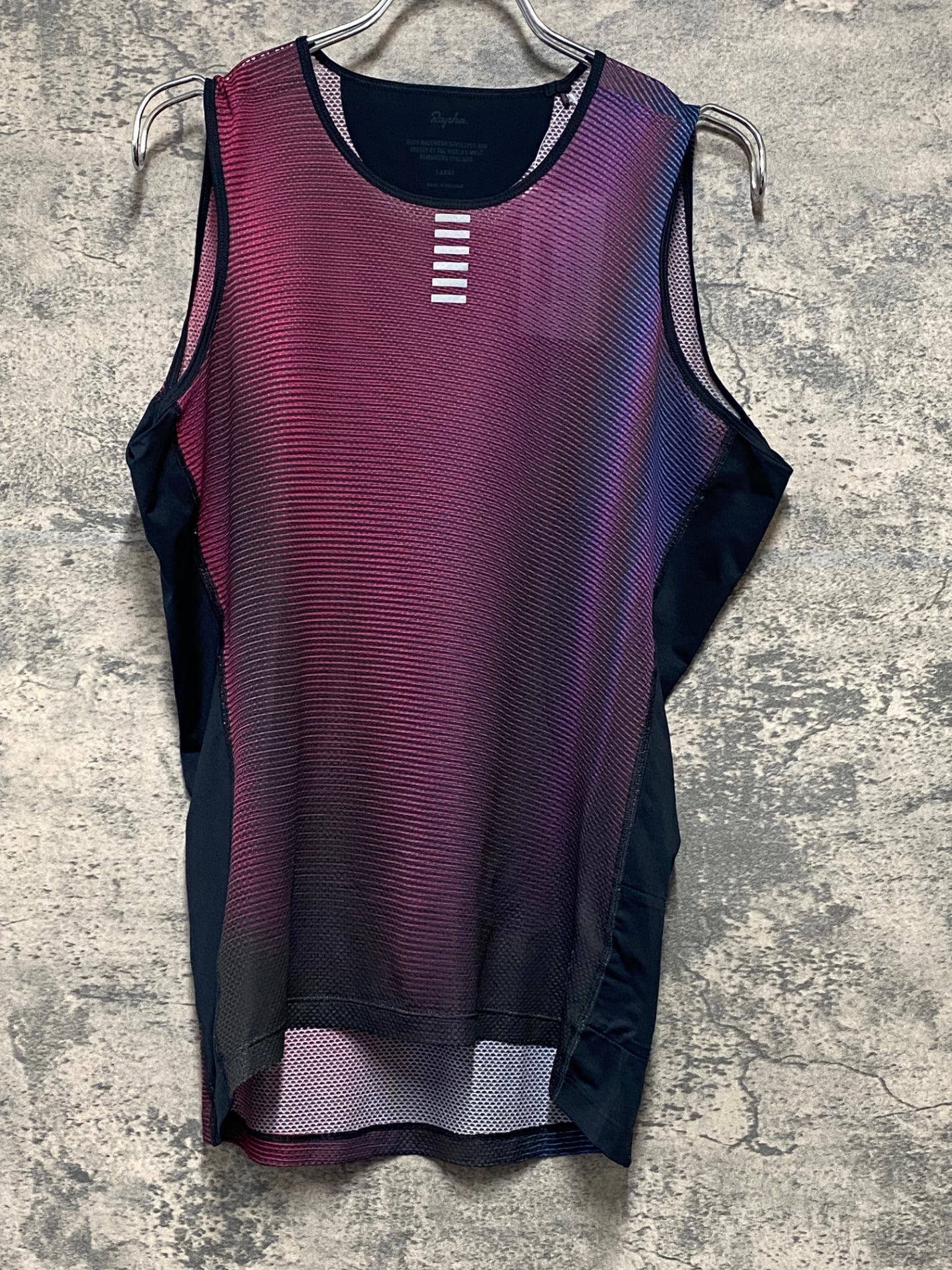JB022 ラファ Rapha PRINT PRO TEAM BASE LAYER ノースリーブ ベースレイヤー 紫 L