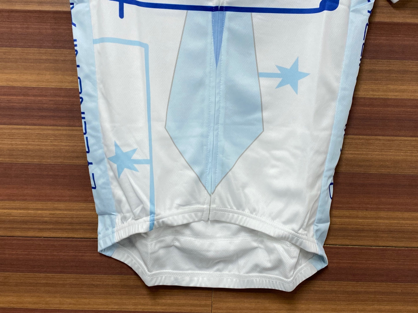 IS005 アウローラ AURORA 半袖 サイクルジャージ 白 M サイクリングニパ子 チームグラフィックVer.