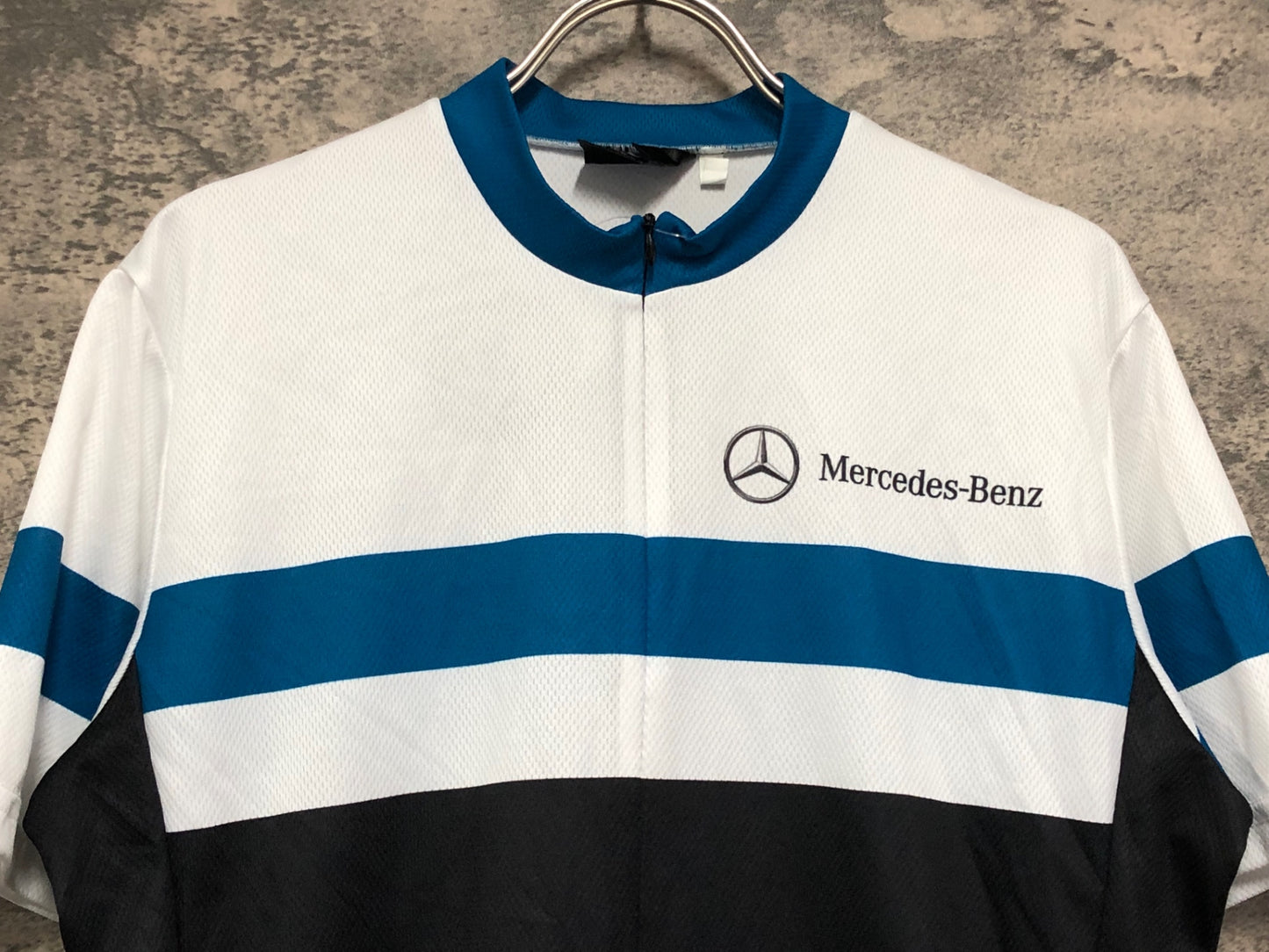 IX739 メルセデスベンツ Mercedes-Benz 半袖 サイクルジャージ 黒 白 青 M