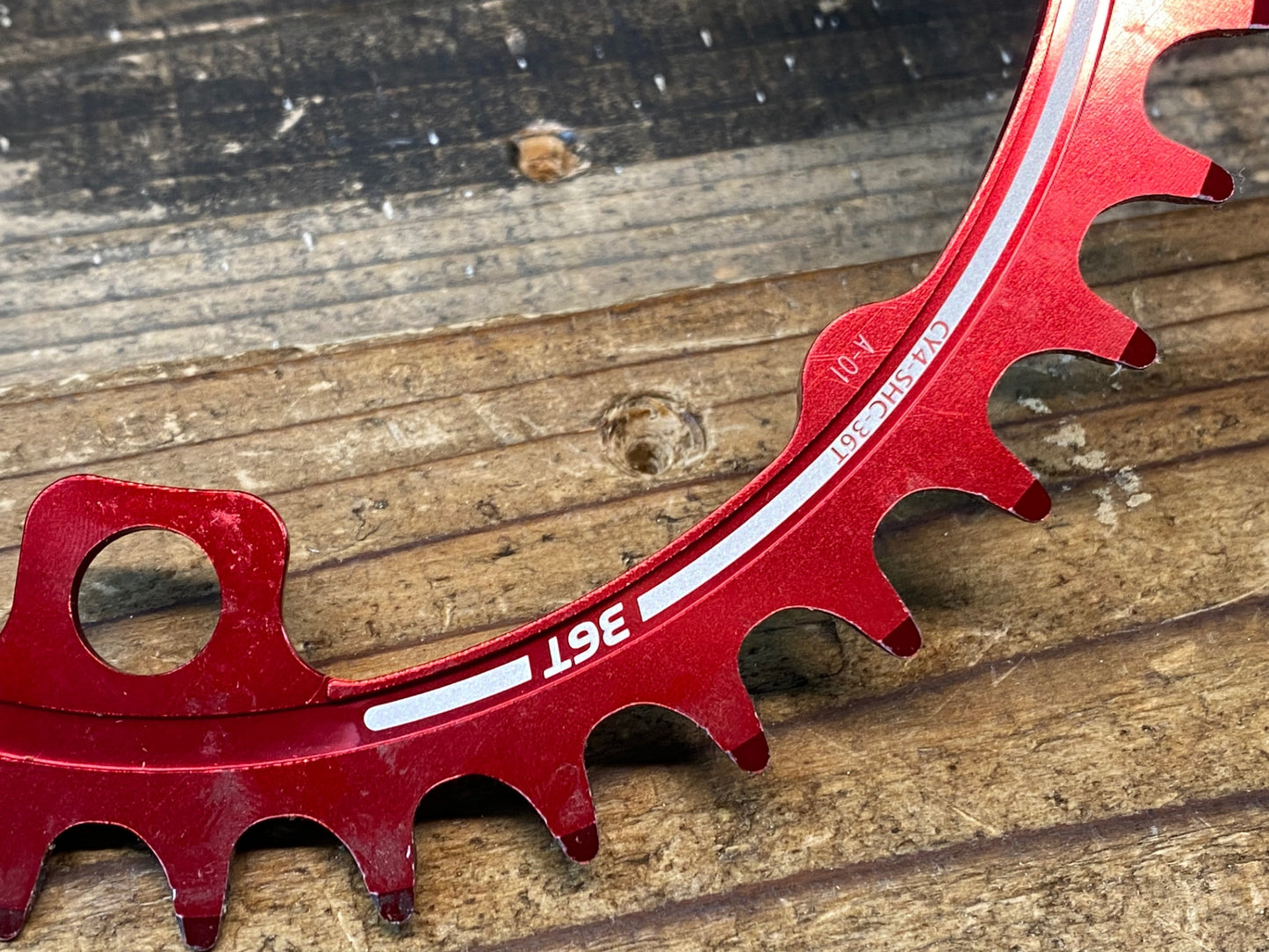 IR676 スギノ SUGINO CYCLOID CY4-SHC Super Hill Climb チェーンリング 赤 36T 楕円