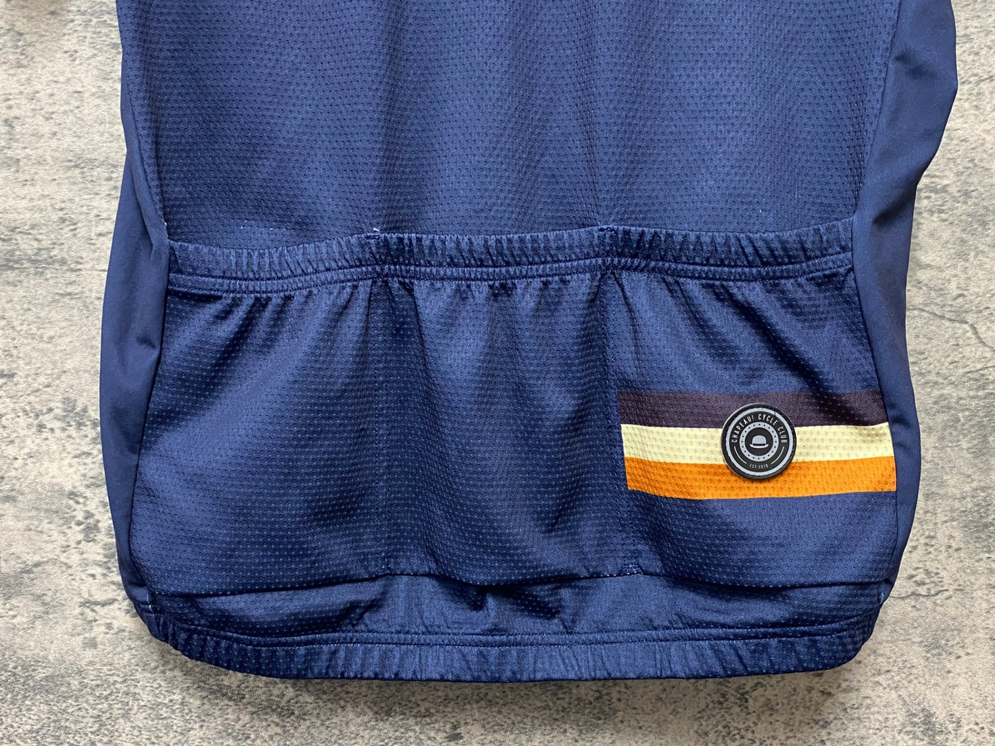 JA596 シャポー CHAPEAU! 半袖 サイクルジャージ 紺 L