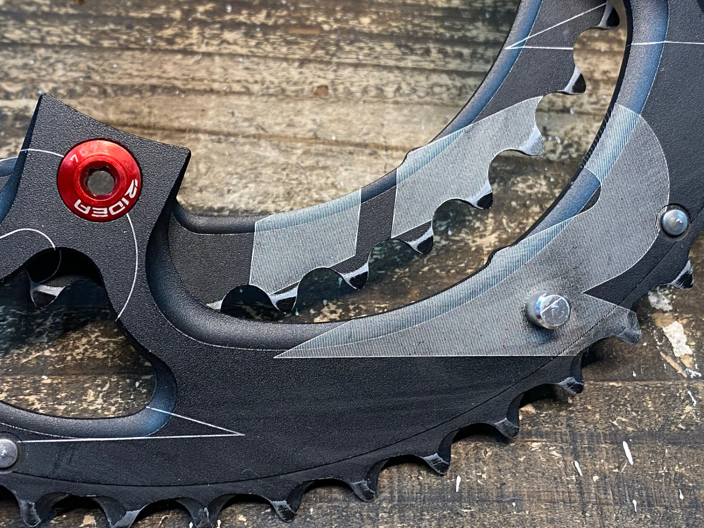 IO096 リデア RIDEA POWER RING チェーンリング 52/36T BCD110mm 楕円