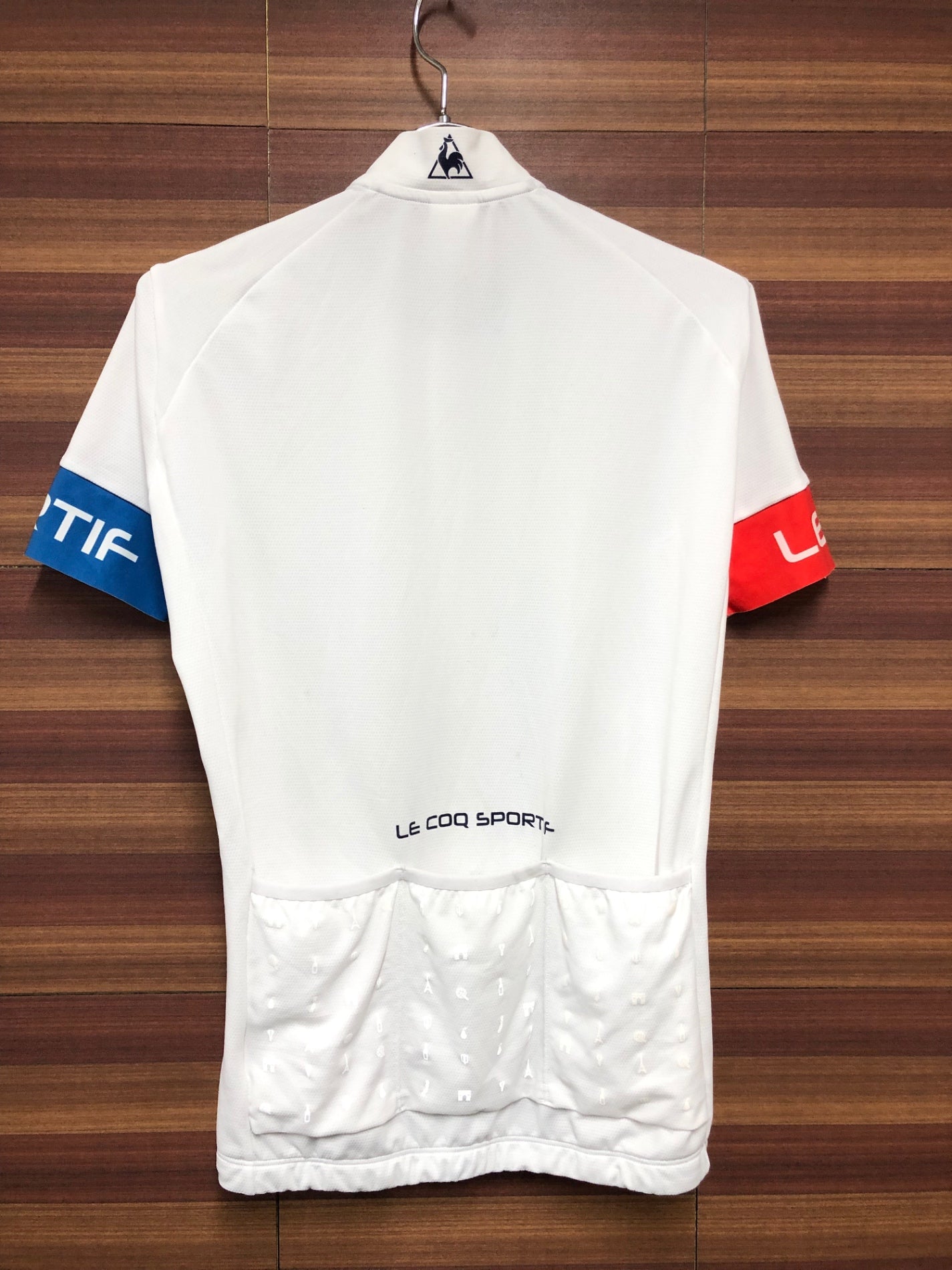 IM806 ルコックスポルティフ le coq sportif 半袖 サイクルジャージ 白 ※タグカット、サイズ不明