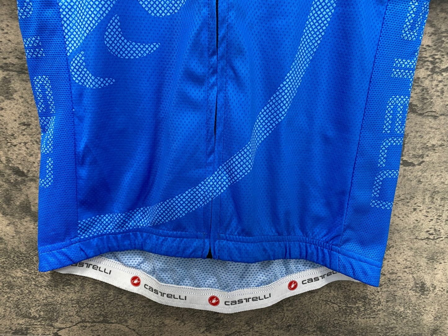 IY205 カステリ CASTELLI 半袖 サイクルジャージ 青 M