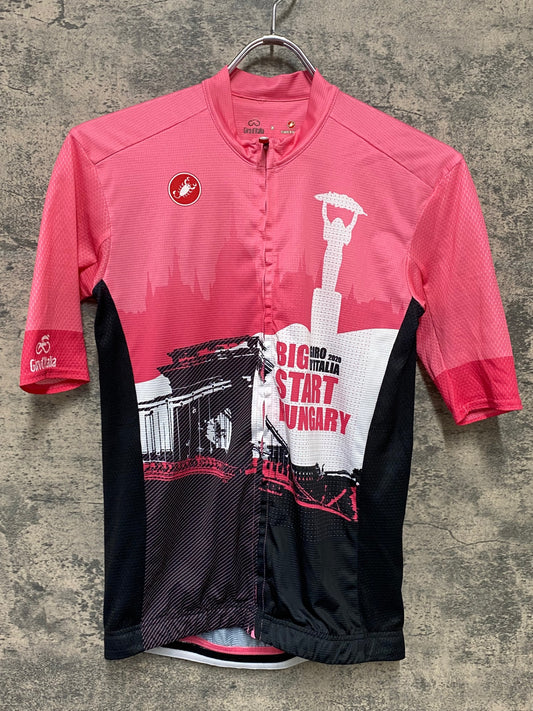 IY445 カステリ CASTELLI Giro d'Italia 半袖 サイクルジャージ 黒 ピンク M