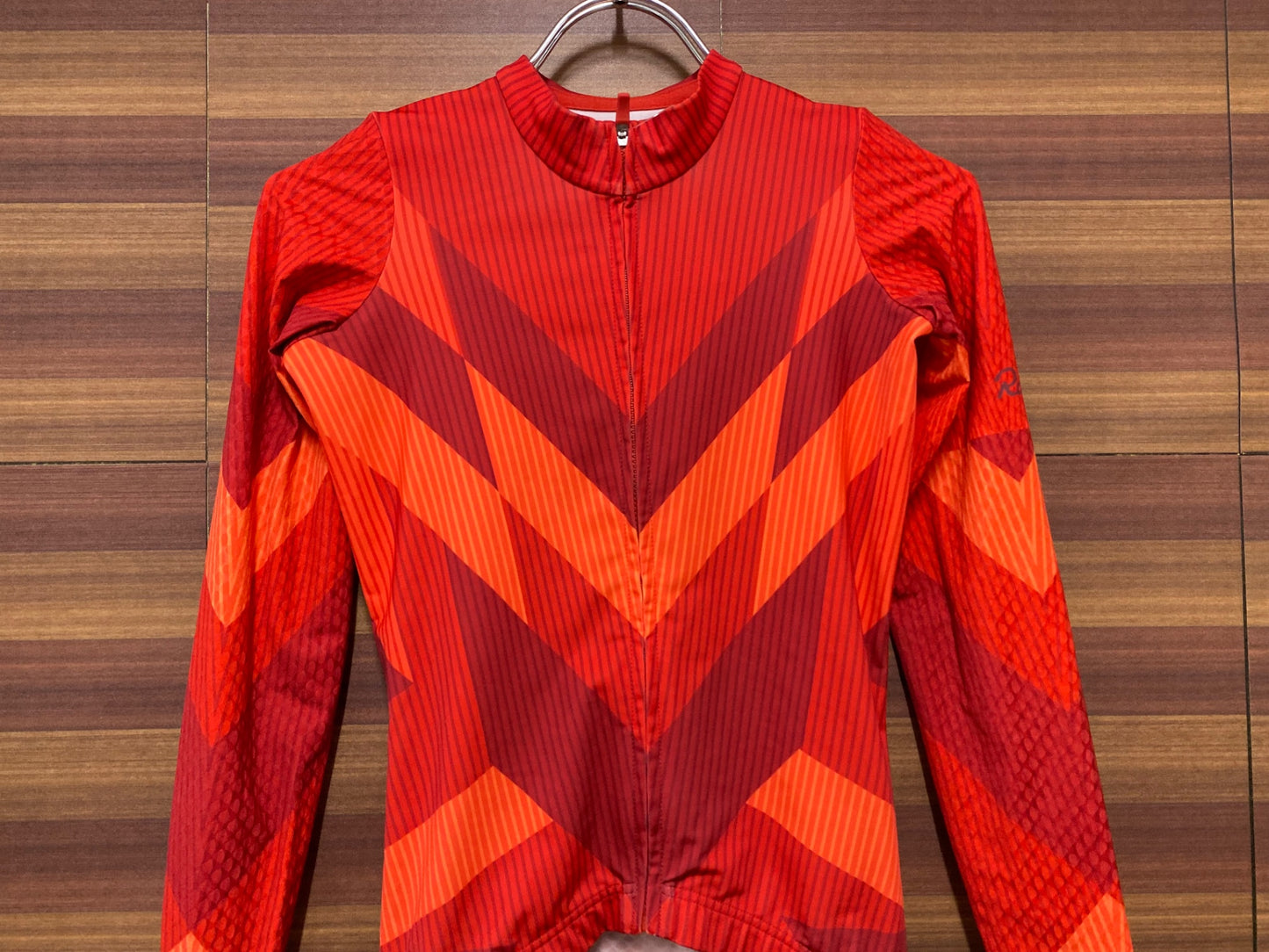 IE329 ラファ Rapha HIDDEN LEAVES WOMEN'S LONG SLEEVE AERO JERSEY 長袖 サイクルジャージ 赤 XXS