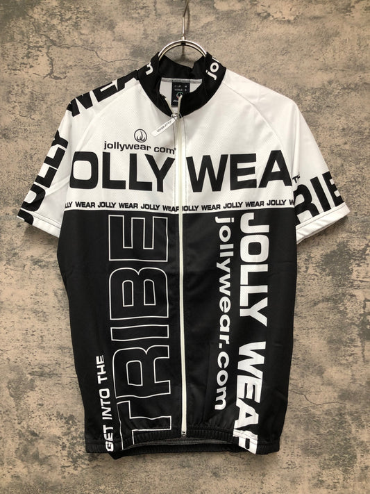 IX667 ジョリーウェア JOLLYWEAR 半袖サイクルジャージ 白黒 M