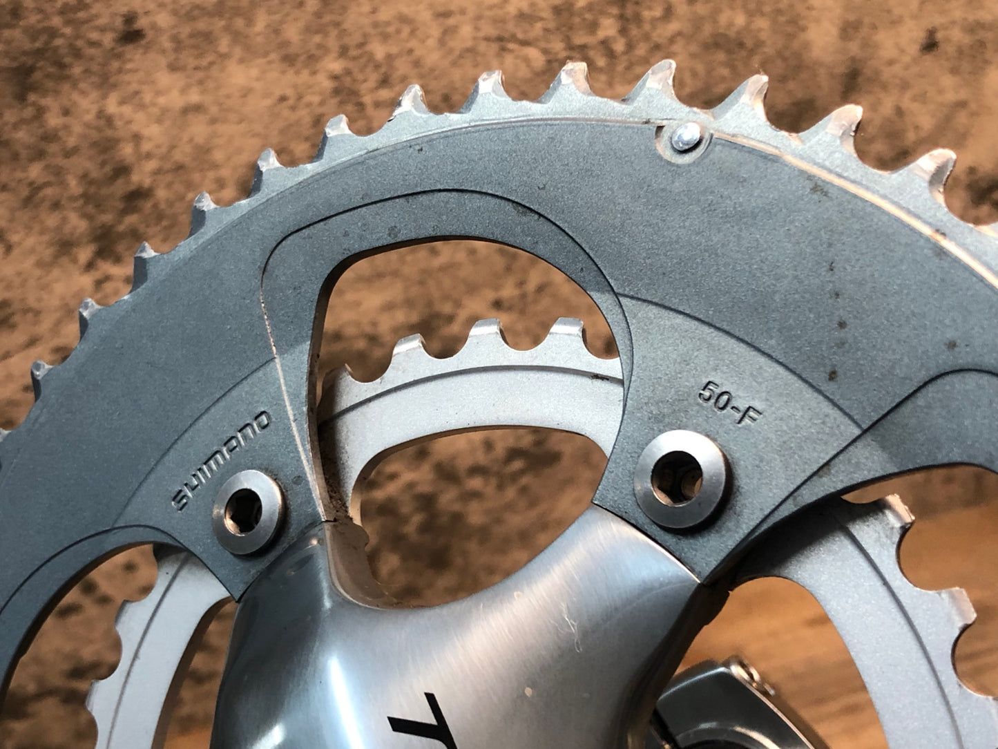 IY308 シマノ SHIMANO ティアグラ TIAGRA FC-4650 クランクセット 165mm 50/34T ※傷