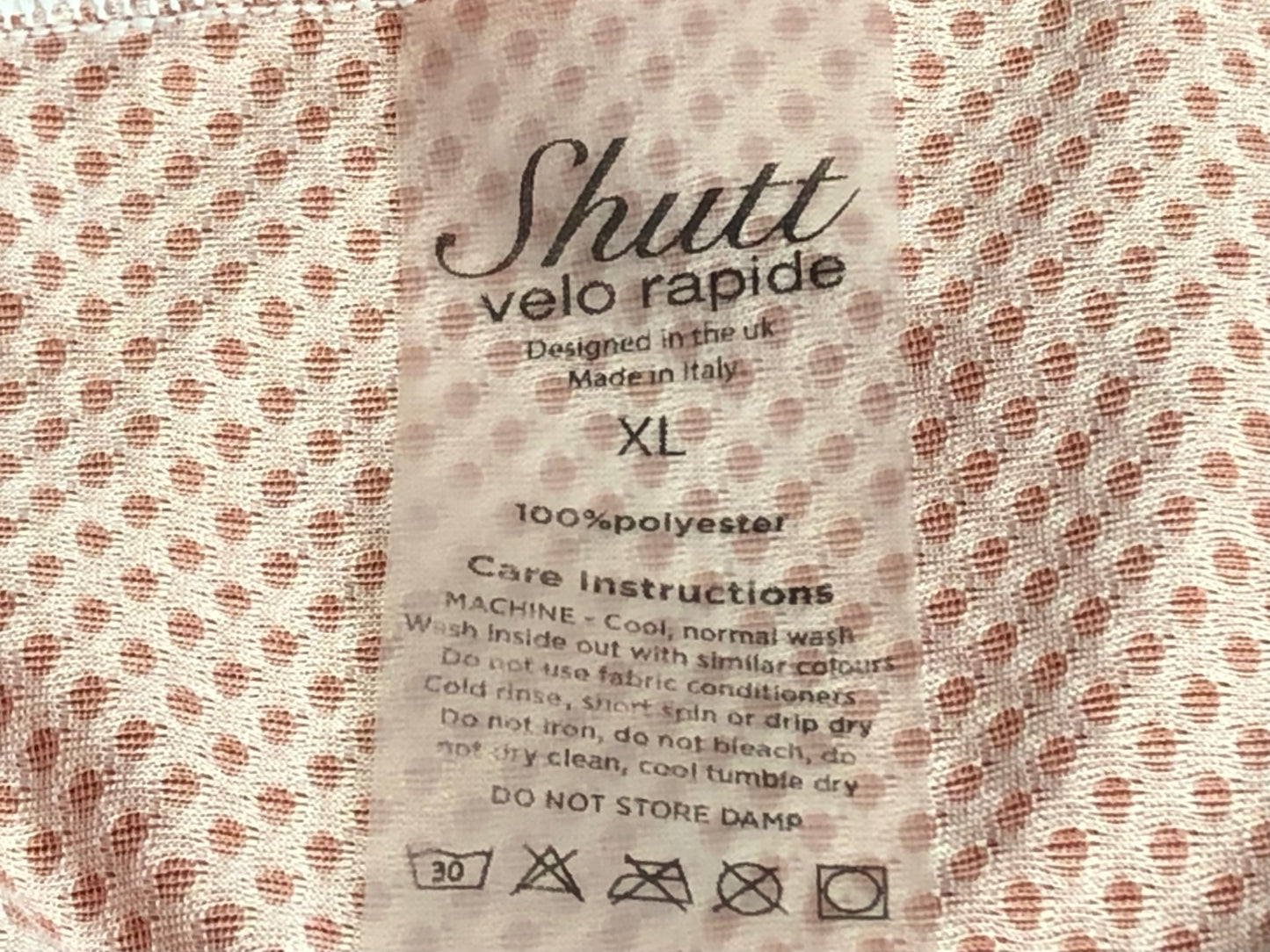 IO554 Shutt velo rapide 半袖 サイクルジャージ 赤 XL