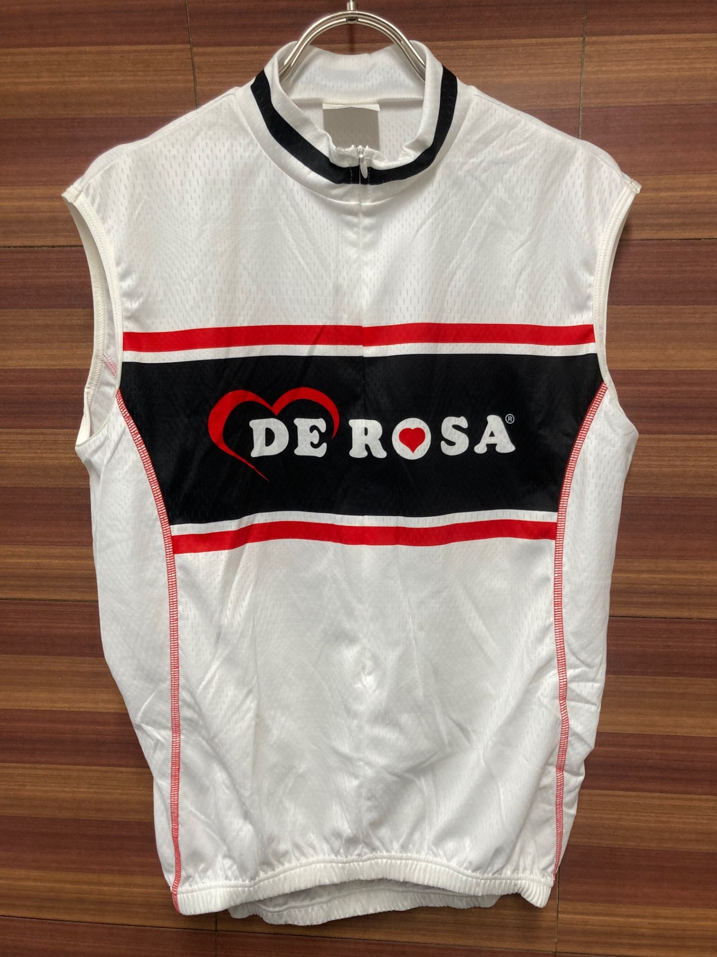 IQ351 デローザ DE ROSA サイクルベスト ジレ 白 M