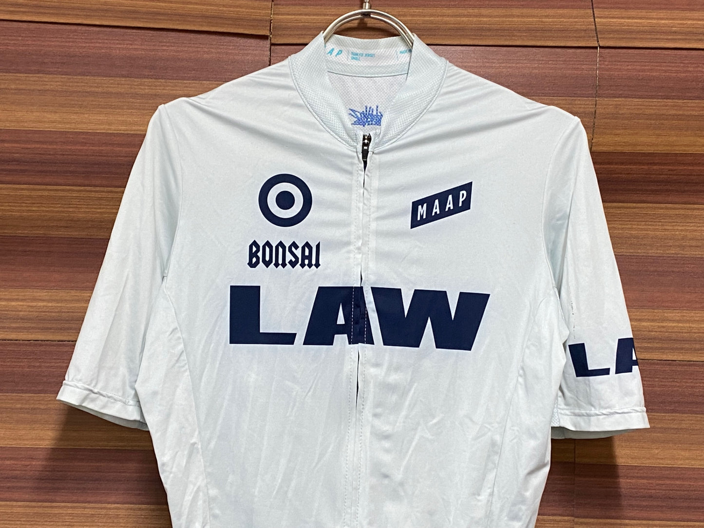 IU388 マープ MAAP TEAM FIT JERSEY 半袖 サイクルジャージ 白藍色 S