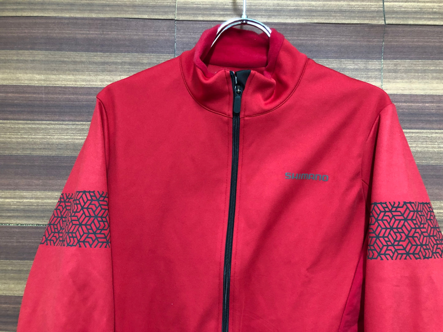 IP106 シマノ SHIMANO 長袖 サイクルジャージ 赤 L 裏起毛