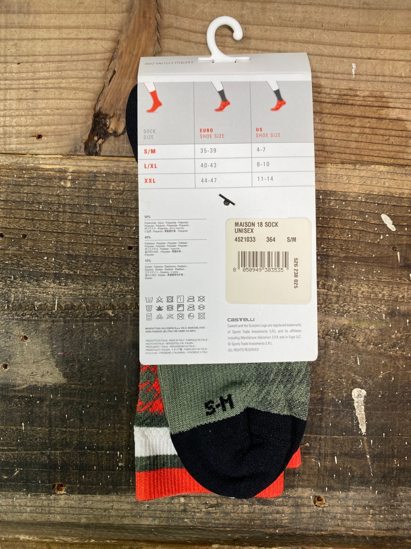 IR281 カステリ castelli MAISON SOCKS ソックス S/M