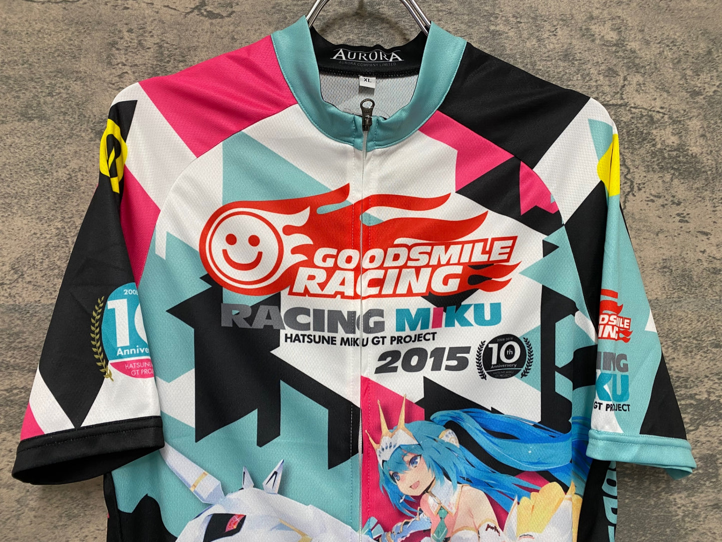 IU373 アウローラ AURORA RACING MIKU 半袖サイクルジャージ XL 初音ミク GT プロジェクト 10周年記念Ver