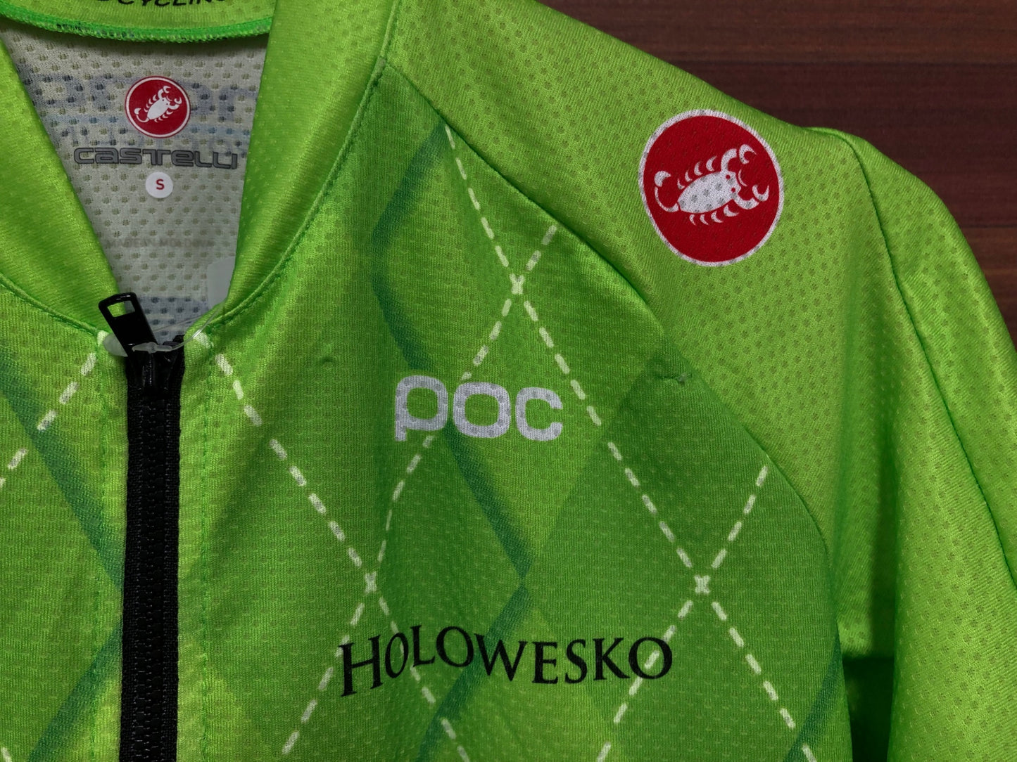 IN746 カステリ CASTELLI 半袖 サイクルジャージ 緑 S Cannondale