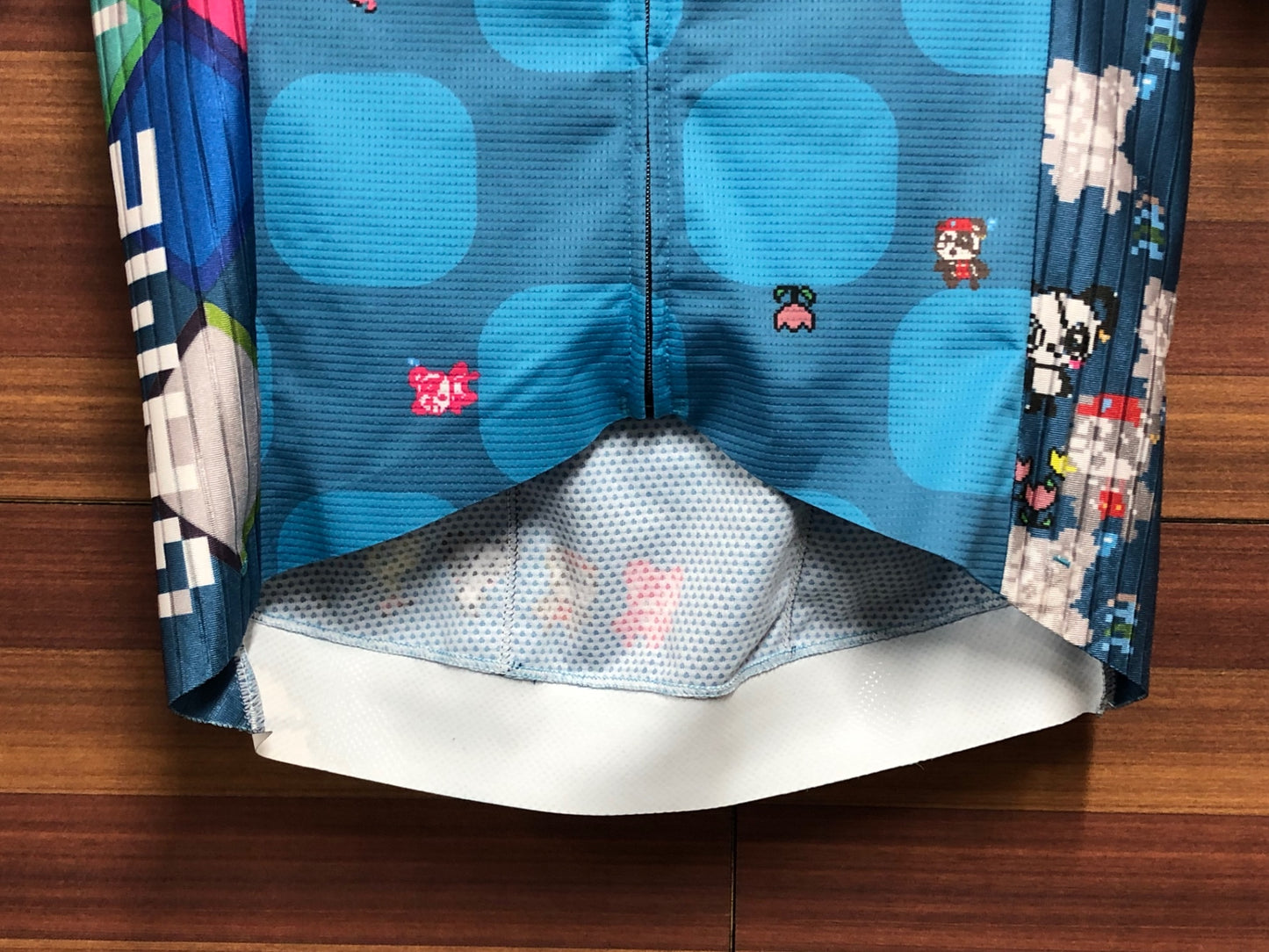 IQ227 パンダーニ PANDANI 半袖 サイクルジャージ 水 S エアロスリーブ